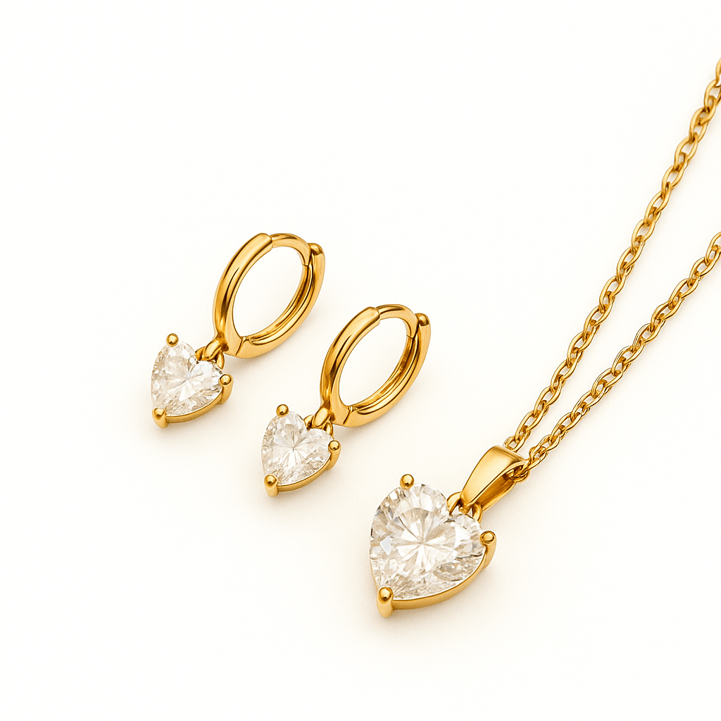 Набір кулон і сережки «Златея»