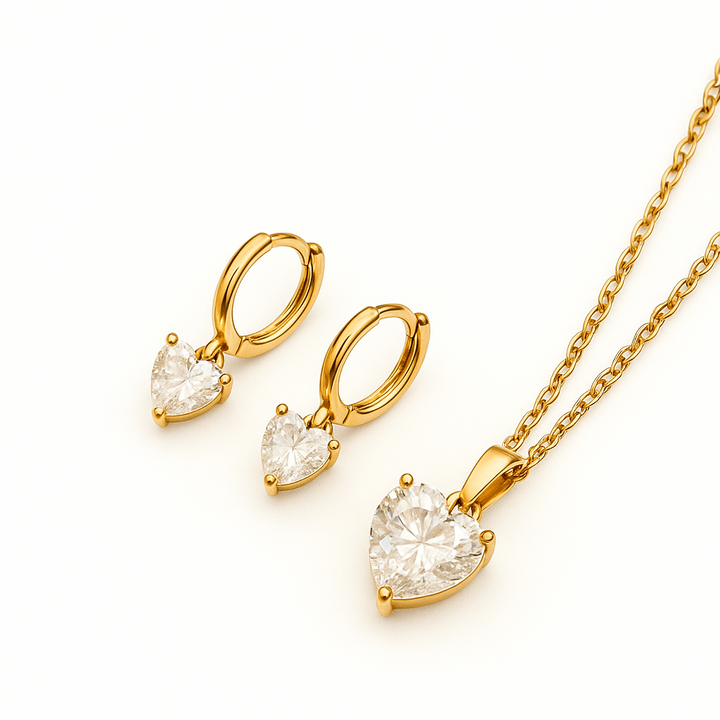 Набір кулон і сережки «Златея»