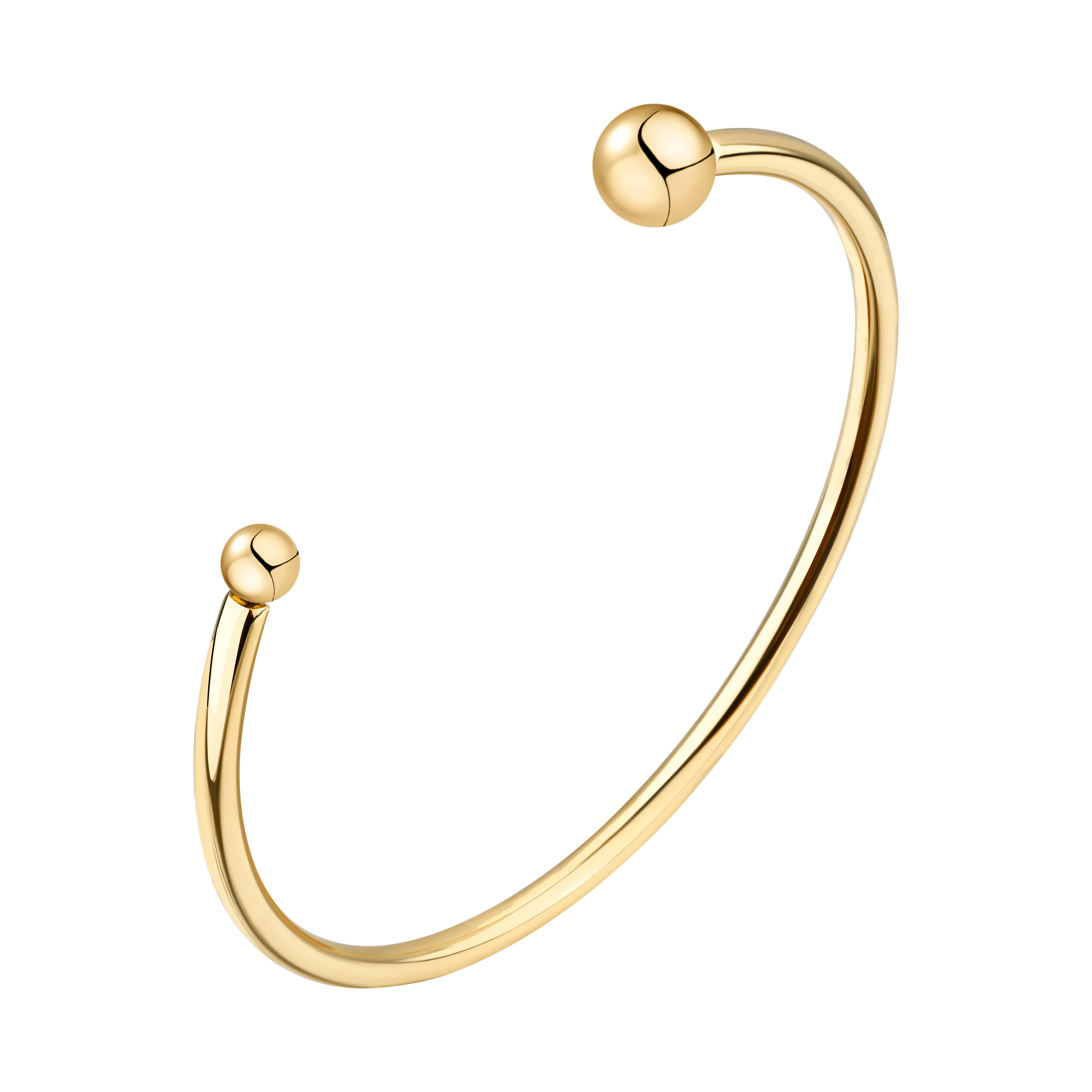 Золотий тонкий браслет «Ефір» з кульками