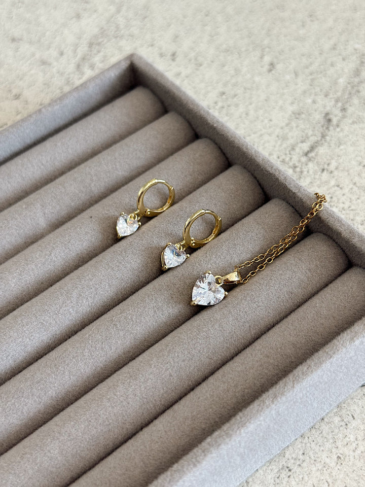 Набір кулон і сережки «Златея»