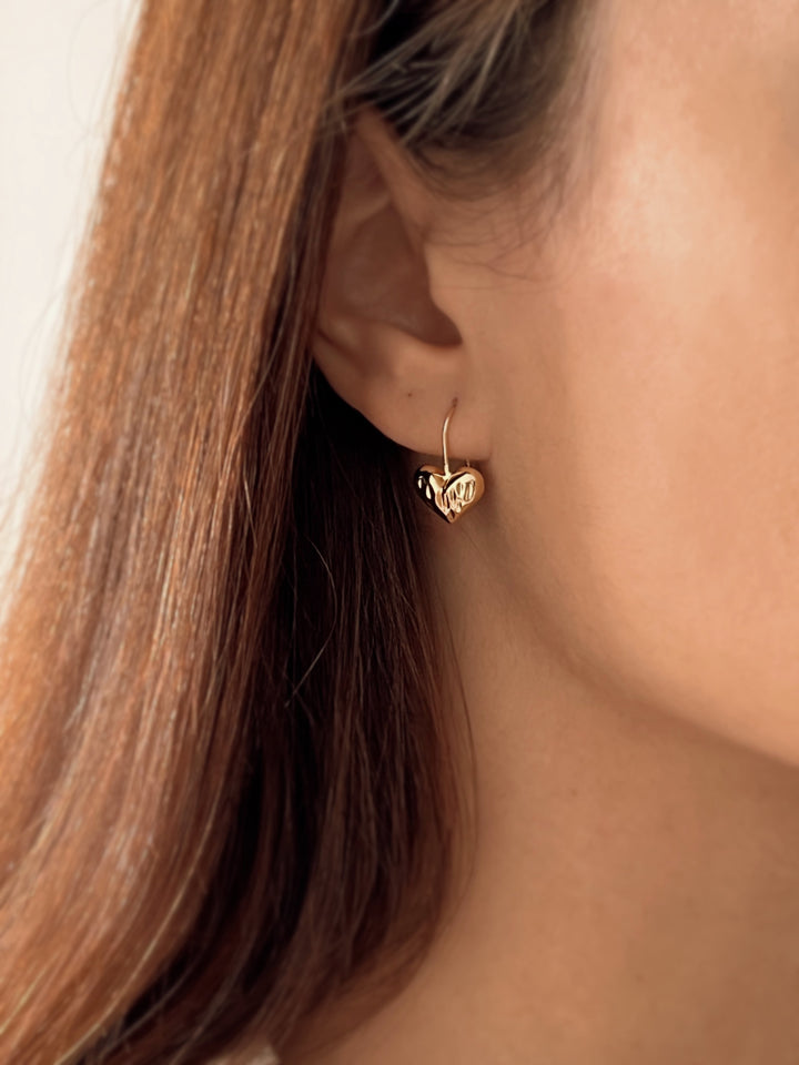 Сережки підвіски «Серліс» у формі серця