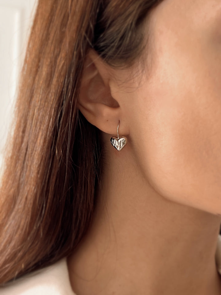 Сережки підвіски «Серліс» у формі серця