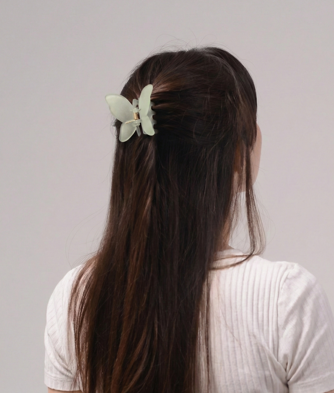 Краб «Метелик» для волосся із матового пластику