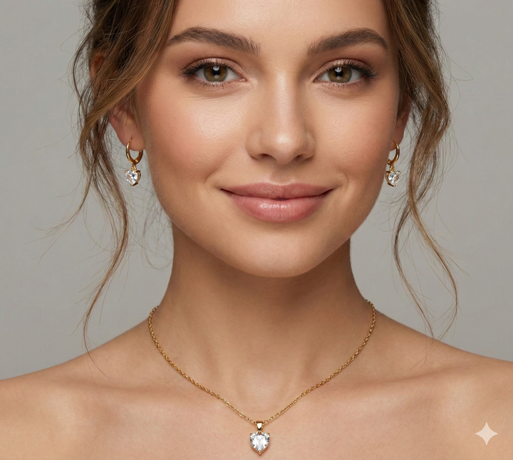 Набір кулон і сережки «Златея»