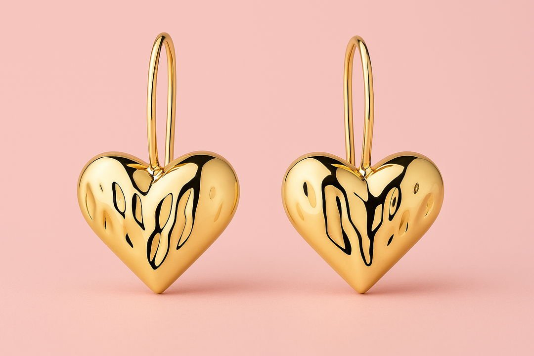 Сережки підвіски «Серліс» у формі серця