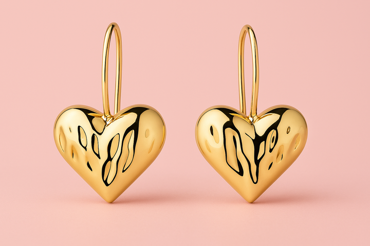 Сережки підвіски «Серліс» у формі серця