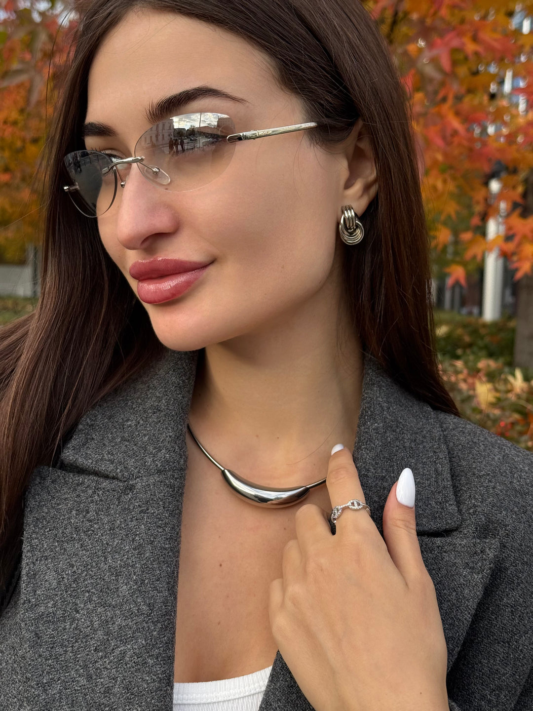 Сережки «Петля» з геометричним дизайном