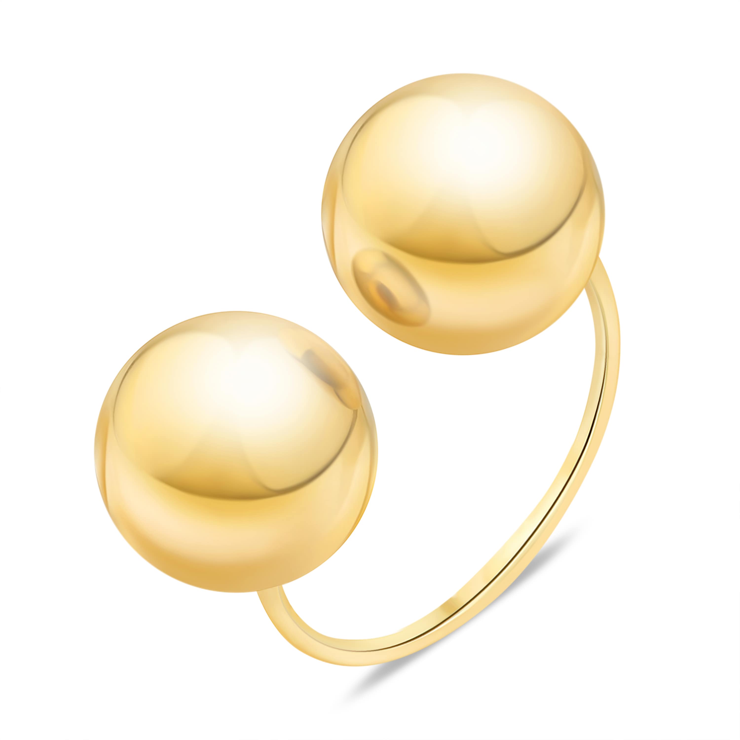 Кільце «Модерн» з двома кулями