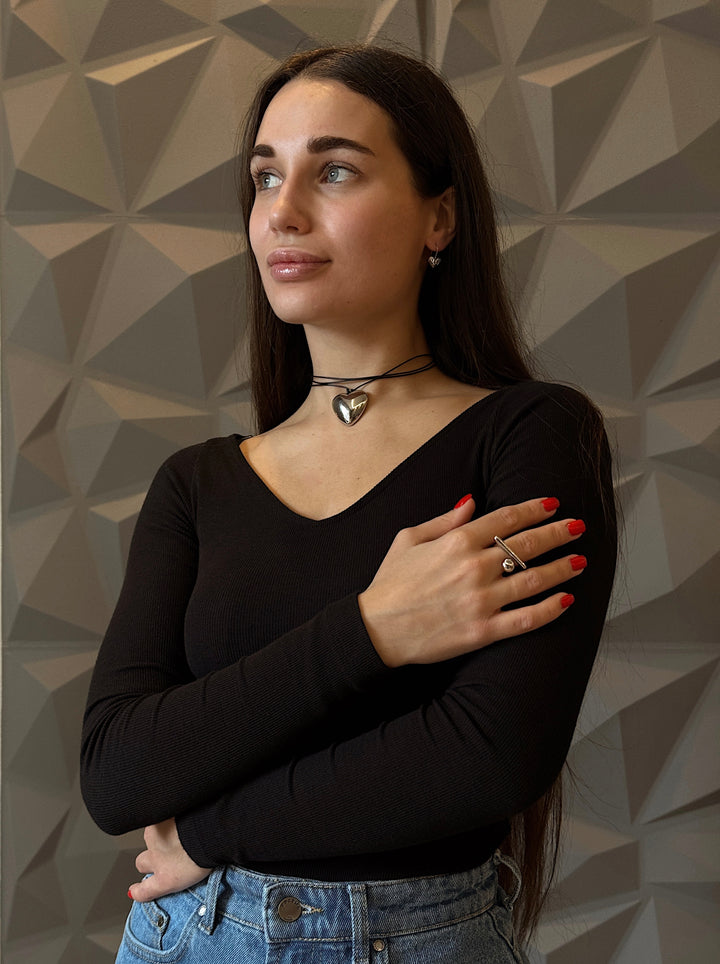 Сережки підвіски «Серліс» у формі серця