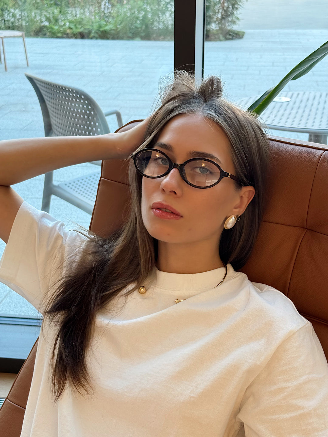 Сережки «Old Money» з перлиною
