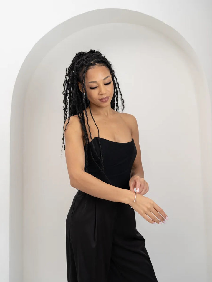 Золотий тонкий браслет «Ефір» з кульками