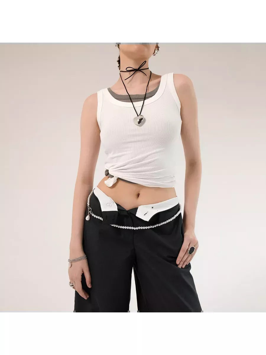 Кольє-чокер «Лавея» зі срібним серцем на шнурку